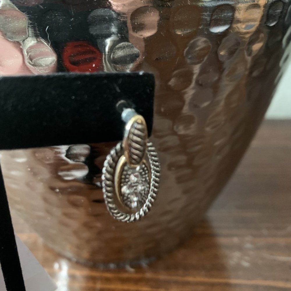 Silver and Gold pierced earrings Like new